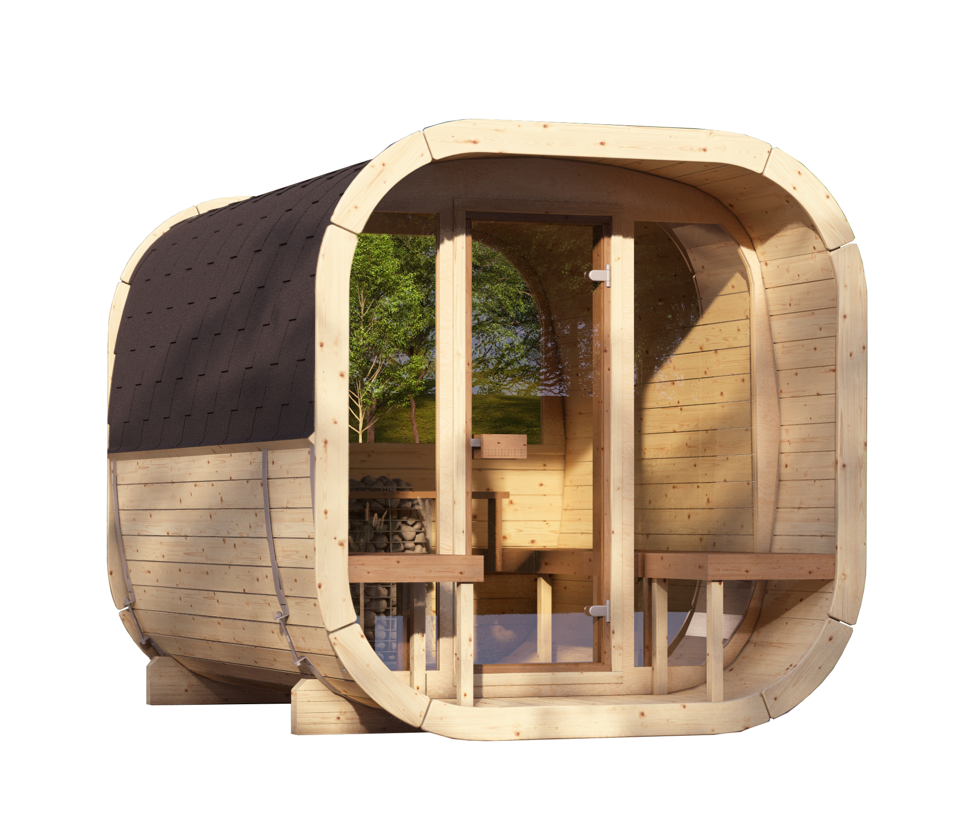 EKE 2.8 nordic spruce | Capra Saunas